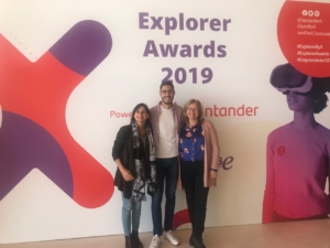 Néstor, Pino y Mertxe en los Explorer Awards 2019